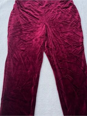 INC International Concepts Plush Velvet Leggings in Wine